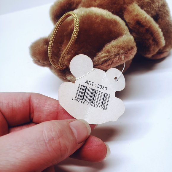 Paul Imports Teddy Bear Tan Plush German Ribbon Hanger Stuffed Animal 4.5" - Picture 6 of 9